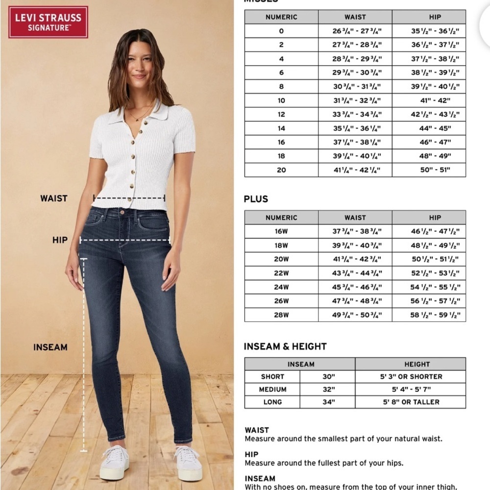 LEVI’S Signature Totally Shaping Pull-On Jeans - NEW w/ Tags - Size 12 - Picture 4 of 10